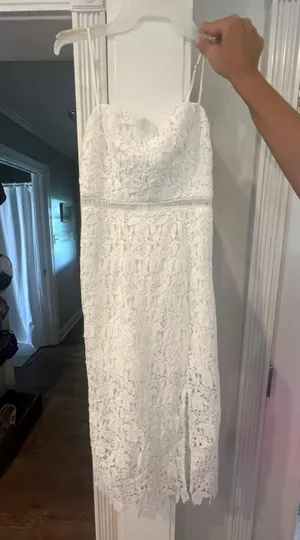Nordstrom Midi White Dress thumbnail 1