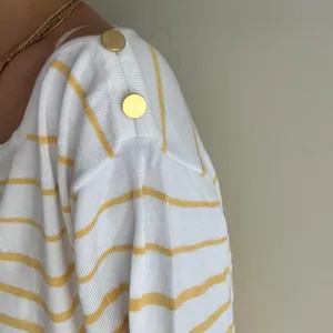 Isaac Mizrahi Yellow White Striped Sweater 2x thumbnail 7