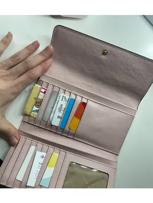 Michael Kors Pink Saffiano Continental Wallet with Gold Logo thumbnail 4