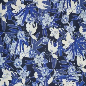 Lauren Ralph Lauren Size 8 Blue Floral Midi Dress Waist Tie Sleeveless Wedding thumbnail 4