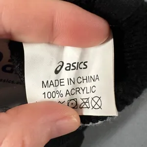 Asics‎ Womens L/XL Black White Knit Stripe Gloves ZC831-9001 NWT thumbnail 6