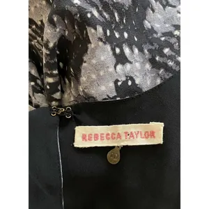 $325 Anthropologie Rebecca Taylor 10 Silk Mini Gray Dress Summer Storm Snakeskin thumbnail 5