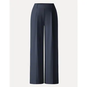 OGL Stretchy Flowy High Rise Wide Leg The Success Pants Midnight Navy Size XS thumbnail 4