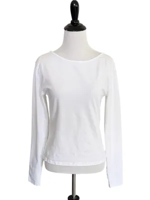 Aritzia TNA Chill Times Longsleeve Top size Large - White thumbnail 3