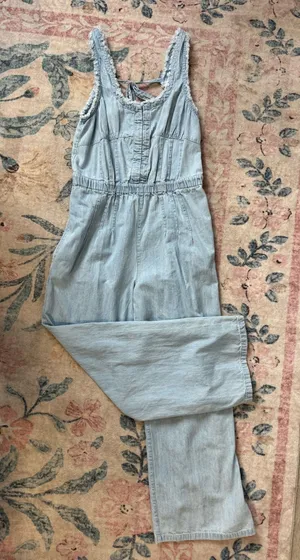 Free People Denim Jumpsuit thumbnail 1