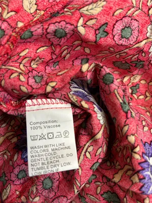 NWT PrettyGarden Large Red Floral Wrap Maxi Dress with Tie Waist thumbnail 7