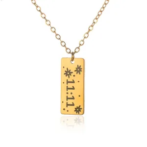 11:11 Make a Wish Necklace Gold thumbnail 1