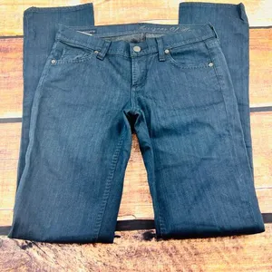 Ava Low Waist Straight Leg Jeans 26 Dark wash Stretch Denim thumbnail 1