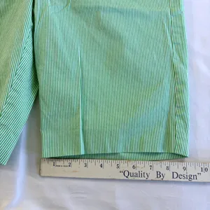Ralph Lauren‎ Active Green White Pinstripe Golf Shorts Women 6 Seersucker Style thumbnail 6