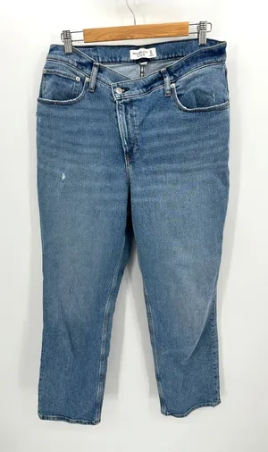Abercrombie The 90s Straight Ultra High Rise Women 12S Curve Love‎ Stretch thumbnail 1