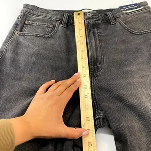 Abercrombie & Fitch Curve Love High Rise 90s Straight Jeans‎ Womens 32 Black thumbnail 11