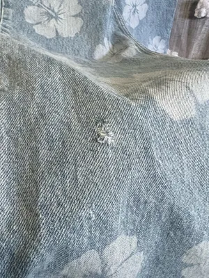 Zara Light Blue Floral-Print Jeans thumbnail 5