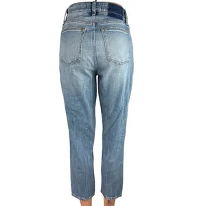 Abercrombie & Fitch Curve Love High Rise Straight Leg Denim Mom Jeans Pants 25 thumbnail 3