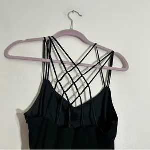 Vintage Cachet Strappy‎ Black Web Back Formal Maxi Dress 12 thumbnail 4