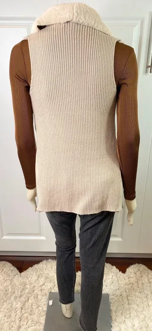 Twelfth Love Make Snow Angels Faux Fur Shawl Vest thumbnail 6