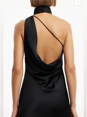 NEW Significant Other Nadia black satin dress sz 12 thumbnail 3