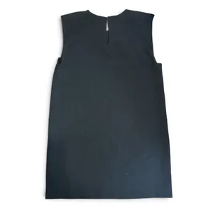 Zara Black Sleeveless Padded Shoulder Mini Shift Dress Size M Round Neck LBD thumbnail 3