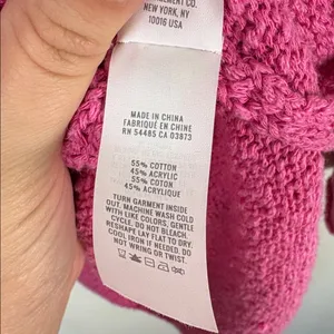 Aerie Voop Sweater Oversized Pink Women’s Size Large Cotton Relaxed Beachy thumbnail 6