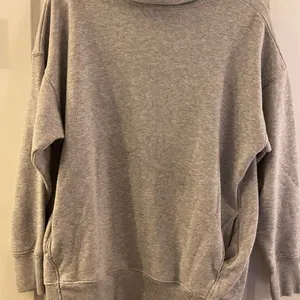 Aerie American Eagle Relaxed Grey Turtleneck Sweatshirt, Loungewear, Women's Sm thumbnail 1