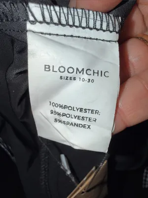 BloomChic Black Trench Coat with Black & White Gingham Lining Size 10 thumbnail 9