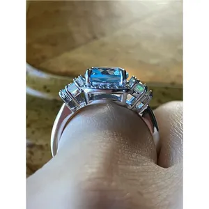 Sky Blue Topaz Ethiopian Opal Ring Size 5.75 thumbnail 2