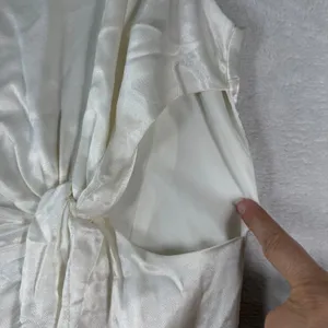 For Love & Lemons White Satin‎ Twist Front Cutout Mini Dress Size M thumbnail 6
