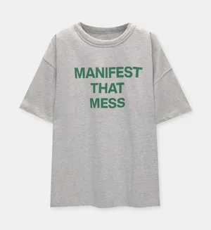 Pull&Bear Manifest That Mess T-Shirt XS thumbnail 1