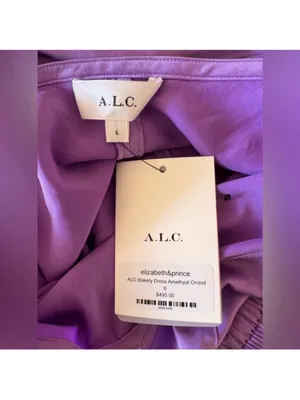 A.L.C Frank NWT Blakely Satin Side Cut-Out Open Back Dress in Amethyst Orchid Size 6 thumbnail 9