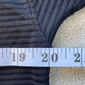 Lululemon see through Black Striped Women's Top grunge chic modern size 8 thumbnail 8