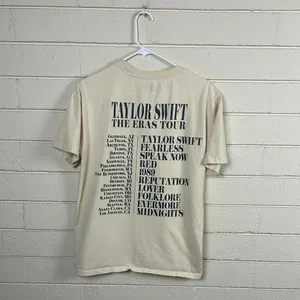 Taylor Swift The Eras Tour Cream Band Tee size M thumbnail 2