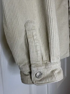 Abercrombie & Fitch Cream Corduroy Shirt Jacket | Men’s Size S thumbnail 5