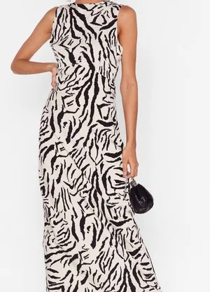 Nasty Gal Printed Zebra Maxi Dress 🦓 thumbnail 2