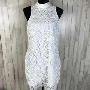 Lovers + Friends Casper White Eyelet Dress Mini L v6x thumbnail 5