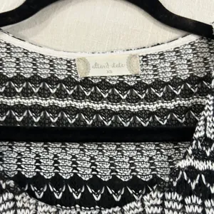 Altar'd State Black and Cream Knit Top thumbnail 4