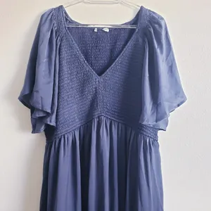 Baltic Born Lovell Smocked Midi Dress Short Sleeve New Without Tags thumbnail 4