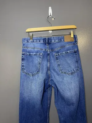Aeropostale 90s Baggy Straight Jeans Womens 8 Medium Wash Blue Distressed Denim thumbnail 5