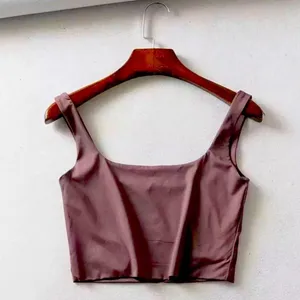 Brown/Red Crop top / Short sleeves tank top thumbnail 2