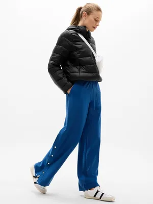 New Athleta M Aire Puffer Jacket Black Medium Regular thumbnail 2