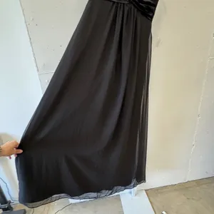 Bill Levkoff Black Strapless Sweetheart Sequin Chiffon Gown Dress Size 8 Formal thumbnail 4
