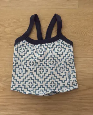 Free People All Clear Cami cool design blue white and navy thumbnail 1