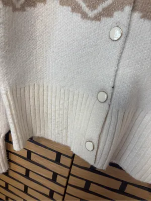 Cupcakes and cashmere tan and cream cardigan and sock set size XS thumbnail 4