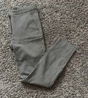 Zara Black & White Houndstooth Pants thumbnail 1