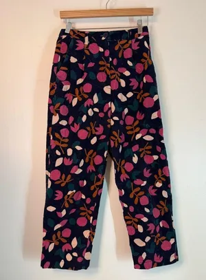 Princess Highway Jamie Corduroy Pants Floral Print Size 8 thumbnail 1