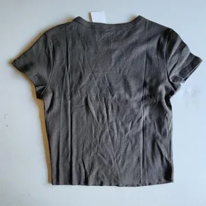 NWT Billabong Women's Charcoal Grey Crop-top thumbnail 2