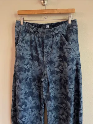 GAP Floral Mid Waist UltraSoft Easy Horseshoe Jeans Size Small thumbnail 5