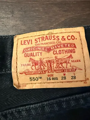 Levi's Black Distressed Frayed Hem Denim Shorts thumbnail 4
