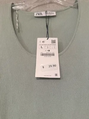 Zara NWT Ribbed Scoop Neck Tank Bodysuit | L thumbnail 4