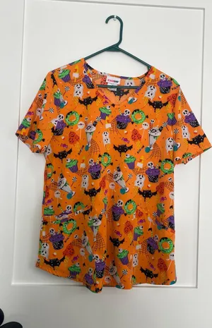 Scrubstar Scrub Top Halloween thumbnail 1