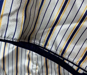 Val mode Lingerie New! Pajama Set Pj Shirt Shorts Stripes Button Up White Blue M thumbnail 7