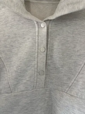RBX Gray Quarter Button Up Sweatshirt thumbnail 3